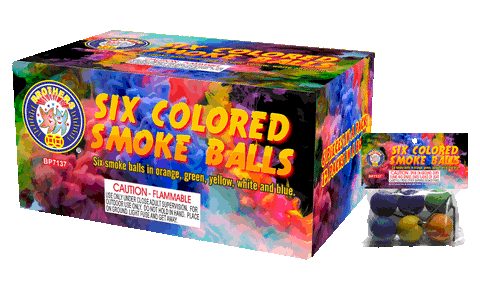 Six Colored Smoke Balls